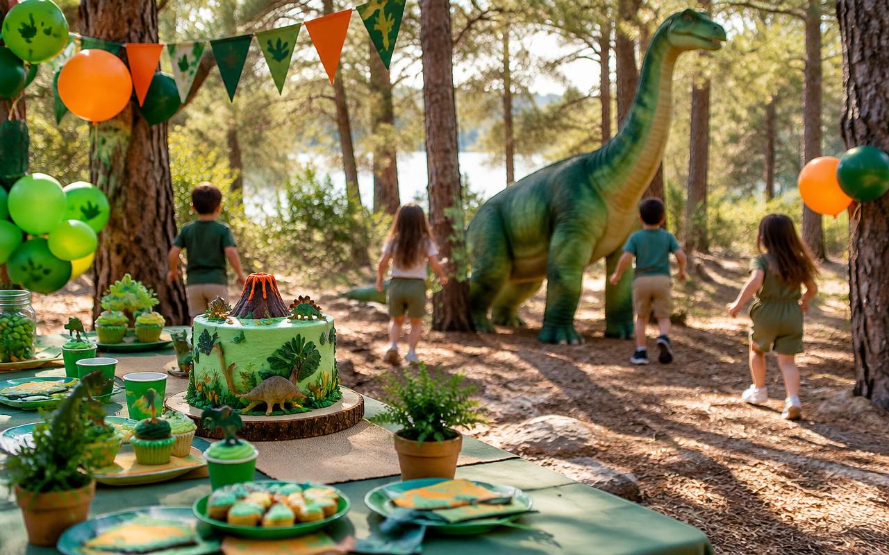Cómo organizar un cumpleaños de dinosaurios que los niños no olviden